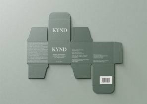 Mockup d'un packaging de la marque KYND
